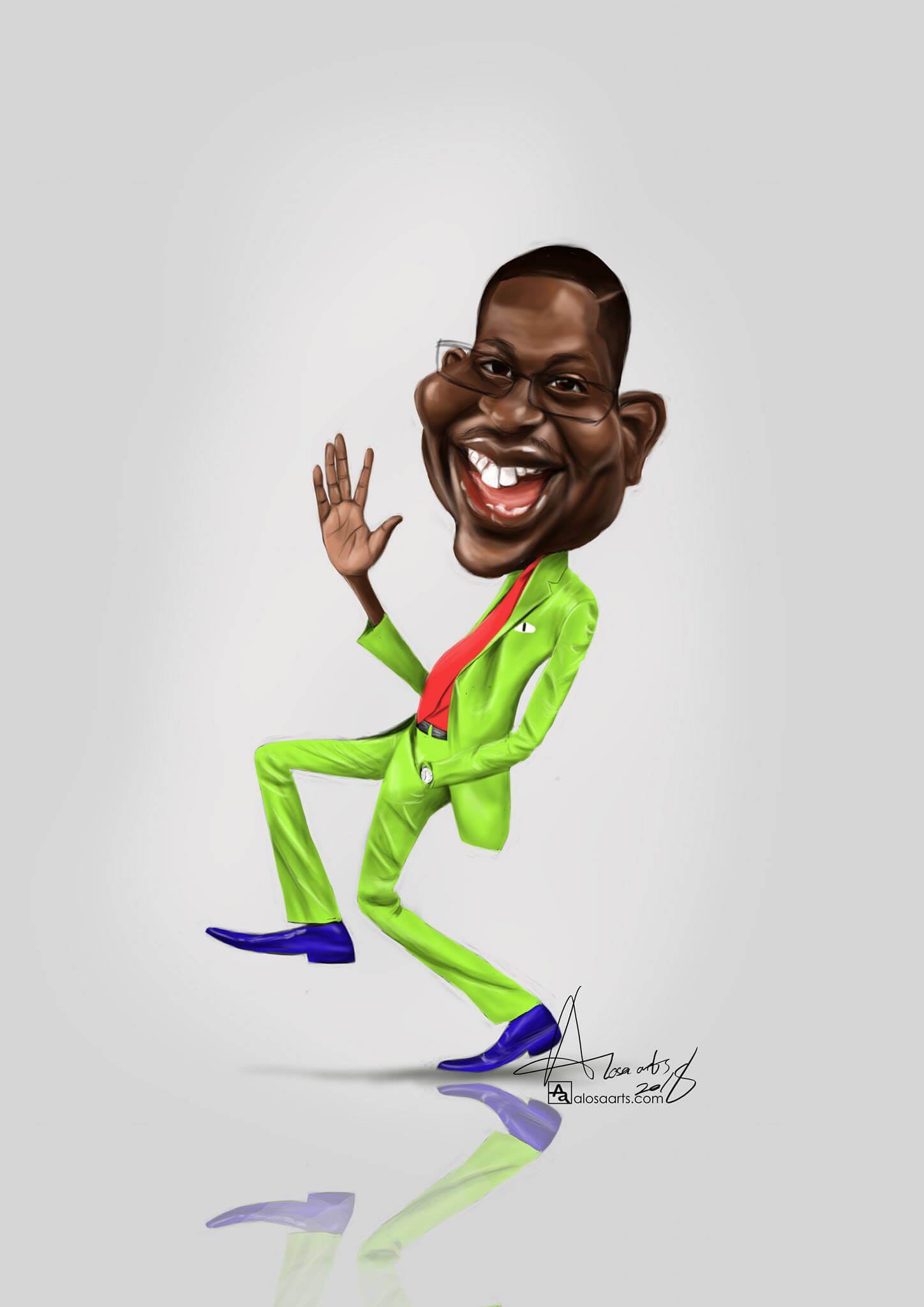 Digital caricature right bottom